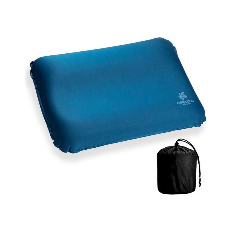 Load image into Gallery viewer, Self Inflating Camping Pillow with Ergonomic 4D Support - Blue
