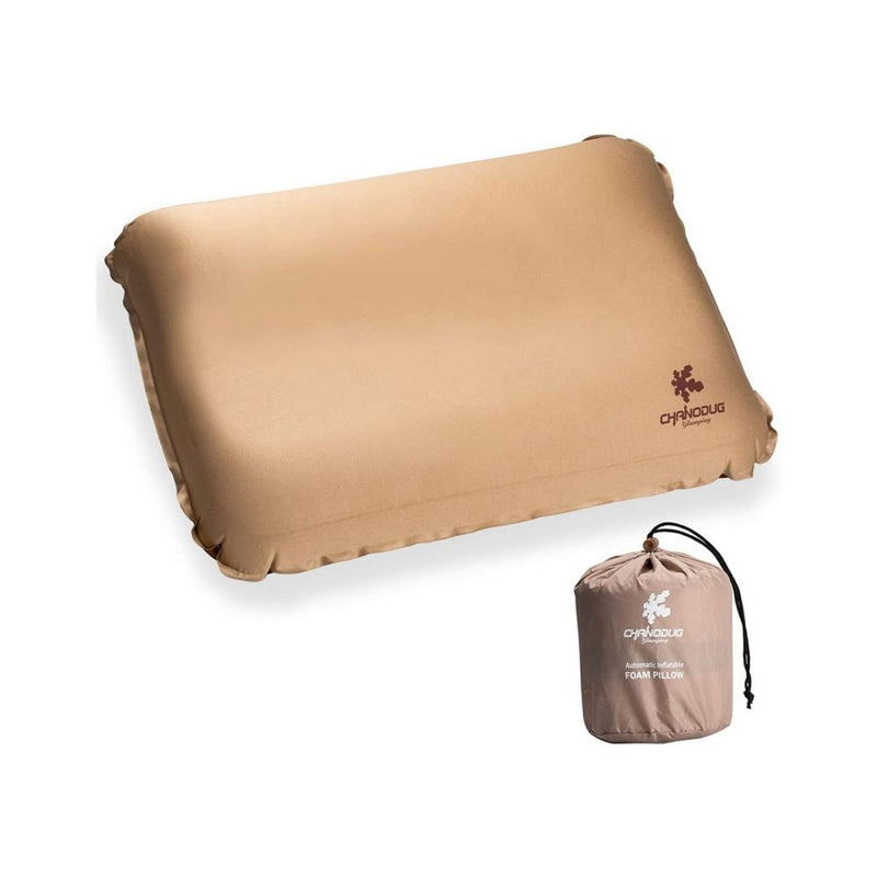 Load image into Gallery viewer, Self Inflating Camping Pillow with Ergonomic 3D Support - Gold
