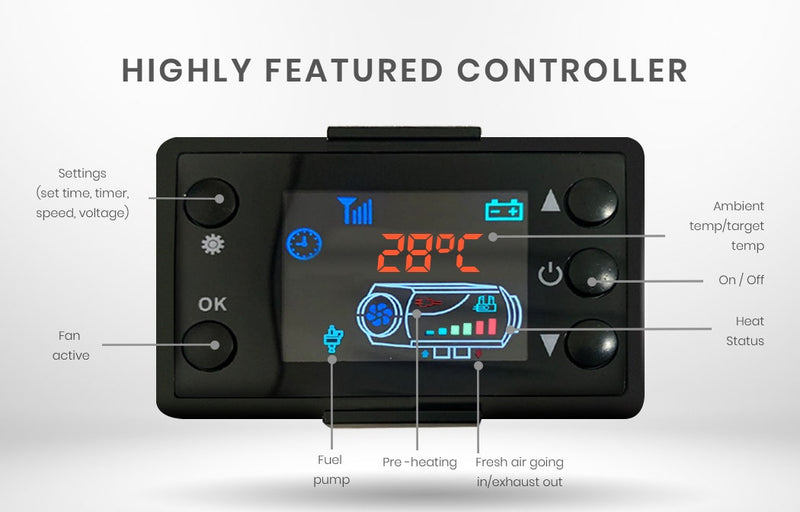 Load image into Gallery viewer, Thermomate Diesel Heater 12V 5kW Caravan Tank Remote Camper Trailer Van Air Motorhome Parking RV
