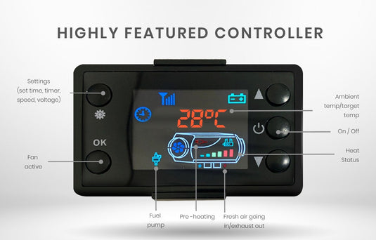 Thermomate Diesel Heater 12V 5kW Caravan Tank Remote Camper Trailer Van Air Motorhome Parking RV