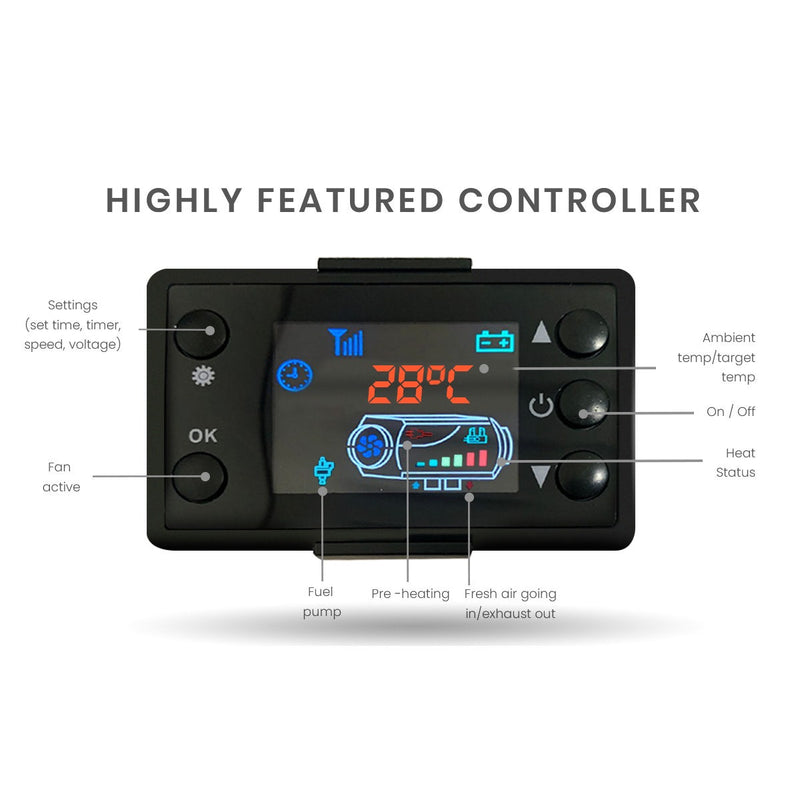 Load image into Gallery viewer, Diesel Heater 12V Caravan Camper Trailer Van Air Motorhome 5kW Volt Parking RV
