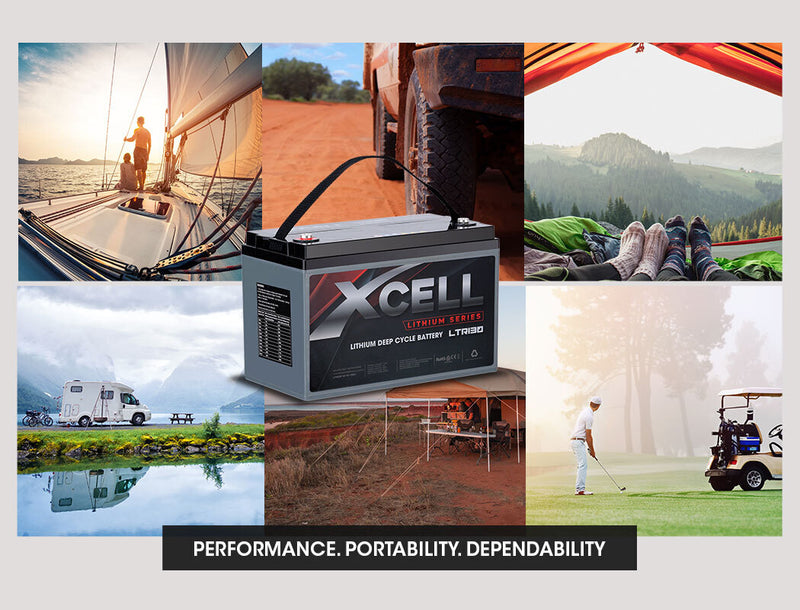 Load image into Gallery viewer, X-CELL 130Ah 12v Lithium Battery LiFePO4 Iron Phosphate  Deep Cycle Camping 4WD
