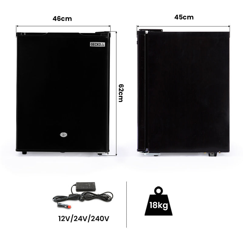 Load image into Gallery viewer, GECKO 70L Portable Fridge Freezer Camping Caravan Car Fridges 12V/24V/240V , Black
