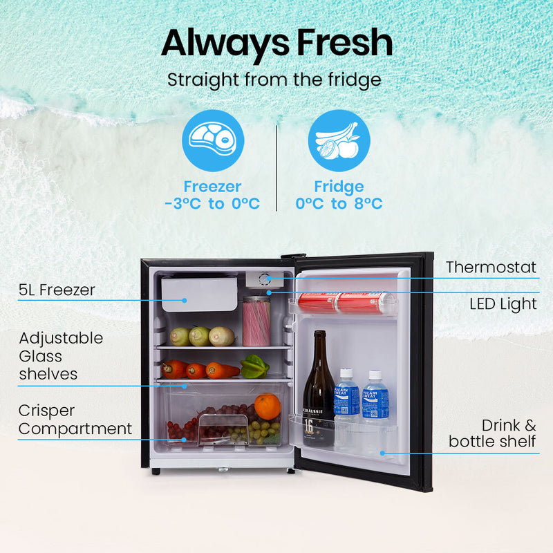 Load image into Gallery viewer, GECKO 70L Portable Fridge Freezer Camping Caravan Car Fridges 12V/24V/240V , Black
