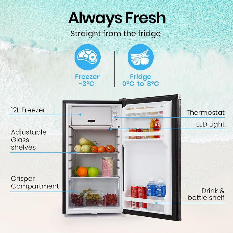 Load image into Gallery viewer, GECKO 95L Portable Upright Fridge Freezer Camping Caravans Bar Fridges 12V/24V/240V Refrigerator
