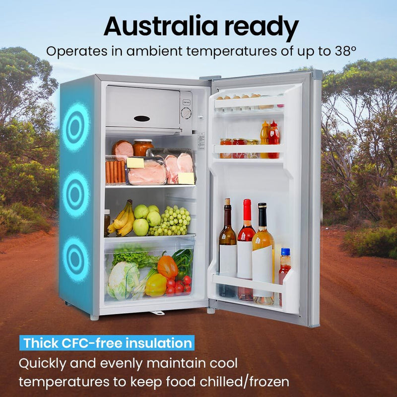 Load image into Gallery viewer, GECKO 95L Portable Upright Fridge Freezer Camping Caravans Bar Fridges Refrigerator 12V/24V/240V
