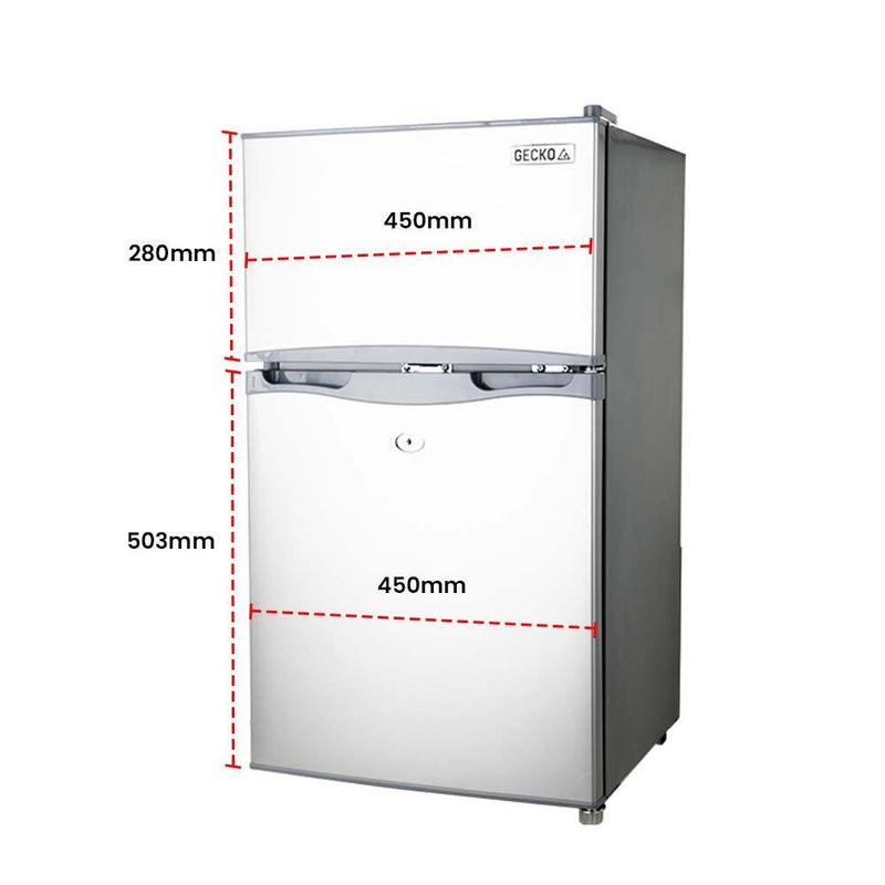 Load image into Gallery viewer, GECKO 95L Portable Fridge Freezer Camping Motorhome Caravan Upright Fridges 12V/24V/240V, Silver
