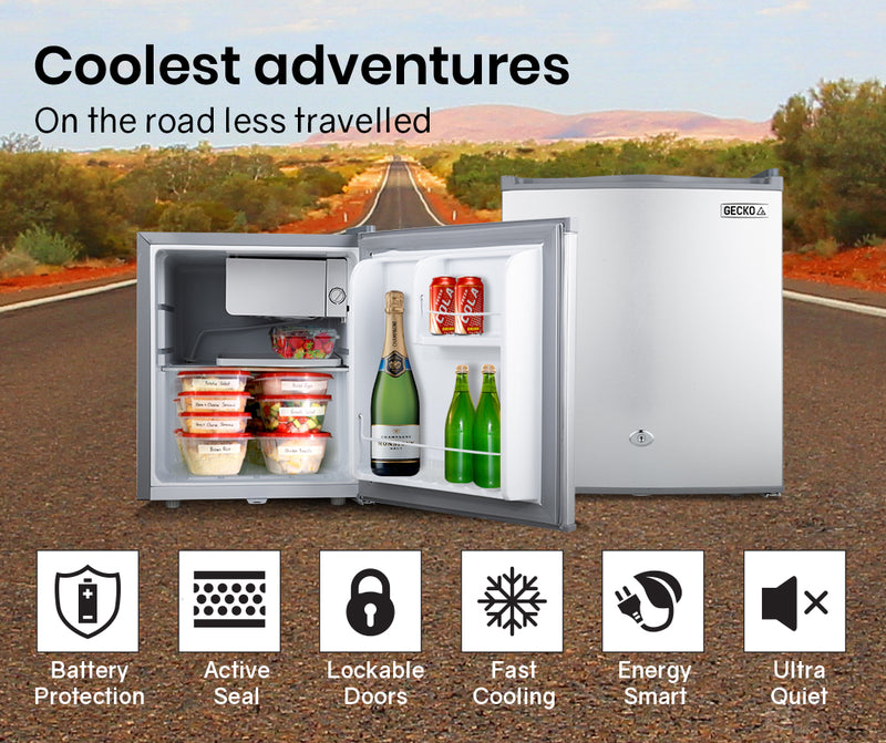 Load image into Gallery viewer, GECKO 57L Portable Bar Fridge Refrigerator 12V/24V/240V Camping Camper Caravan
