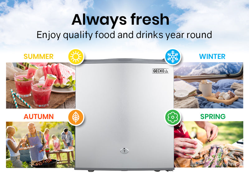 Load image into Gallery viewer, GECKO 57L Portable Bar Fridge Refrigerator 12V/24V/240V Camping Camper Caravan
