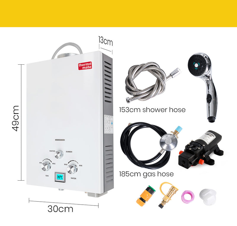 Load image into Gallery viewer, Thermomate Outdoor Water Heater Gas Camping Hot Portable Tankless Shower Pump
