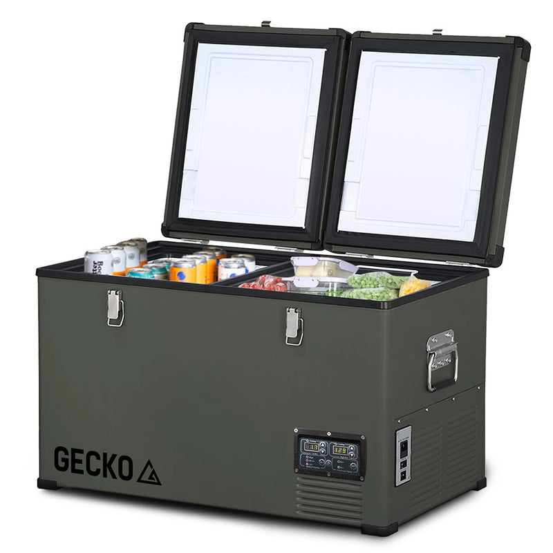 Load image into Gallery viewer, GECKO 75L Dual Zone Portable Fridge / Freezer, SECOP German Brand Compressor, for Camping, Car, Caravan
