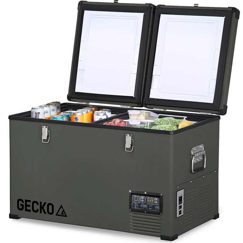 Load image into Gallery viewer, GECKO 92L Dual Zone Portable Fridge / Freezer, SECOP German Brand Compressor, for Camping, Car, Caravan
