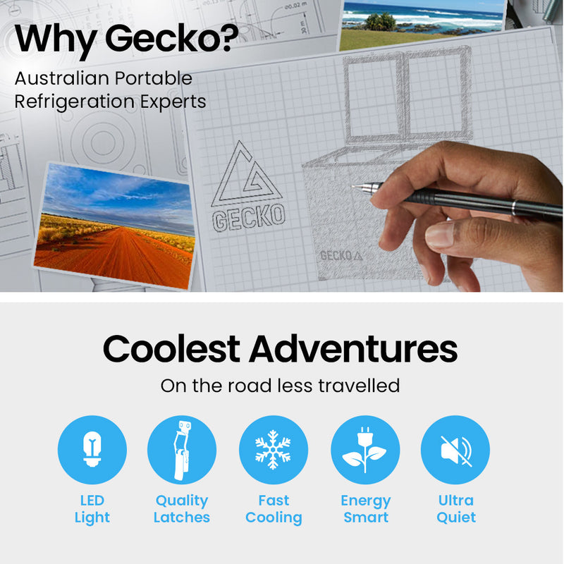 Load image into Gallery viewer, GECKO 92L Dual Zone Portable Fridge / Freezer, SECOP German Brand Compressor, for Camping, Car, Caravan
