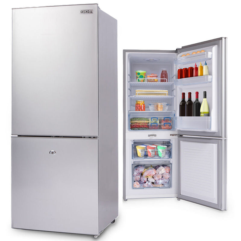 Load image into Gallery viewer, GECKO 139L Upright Portable Fridge / Freezer, 12V/24V/240V for Motorhome and Caravan, Silver

