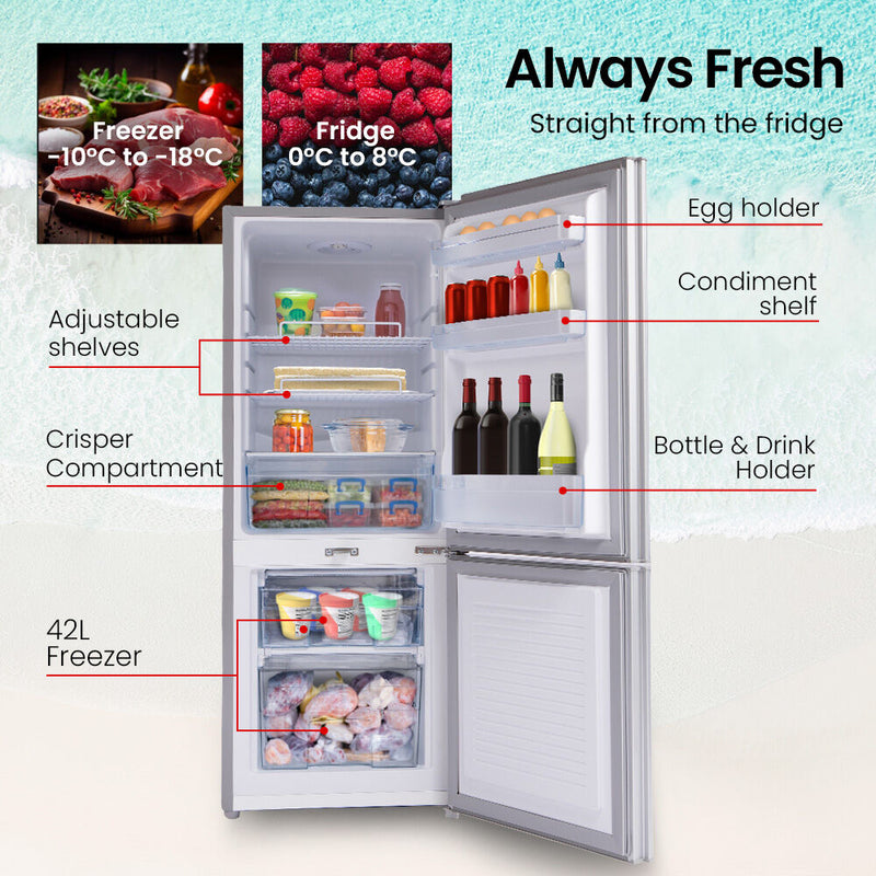 Load image into Gallery viewer, GECKO 139L Upright Portable Fridge / Freezer, 12V/24V/240V for Motorhome and Caravan, Silver
