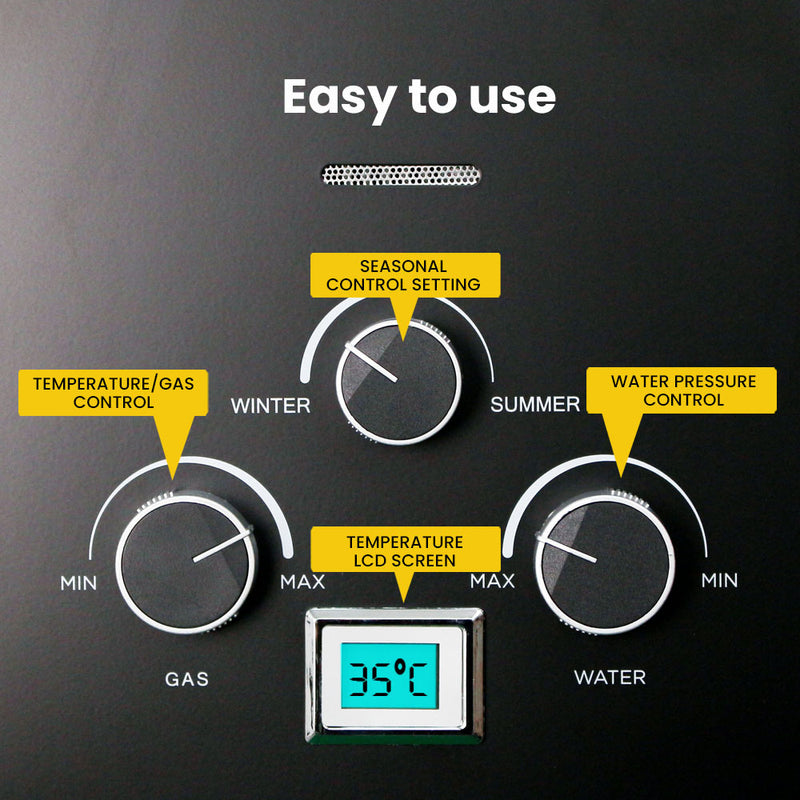 Load image into Gallery viewer, Thermomate Portable Gas Outdoor Camping Hot Water Heater System, with 12V Pump, Shower Head, Black
