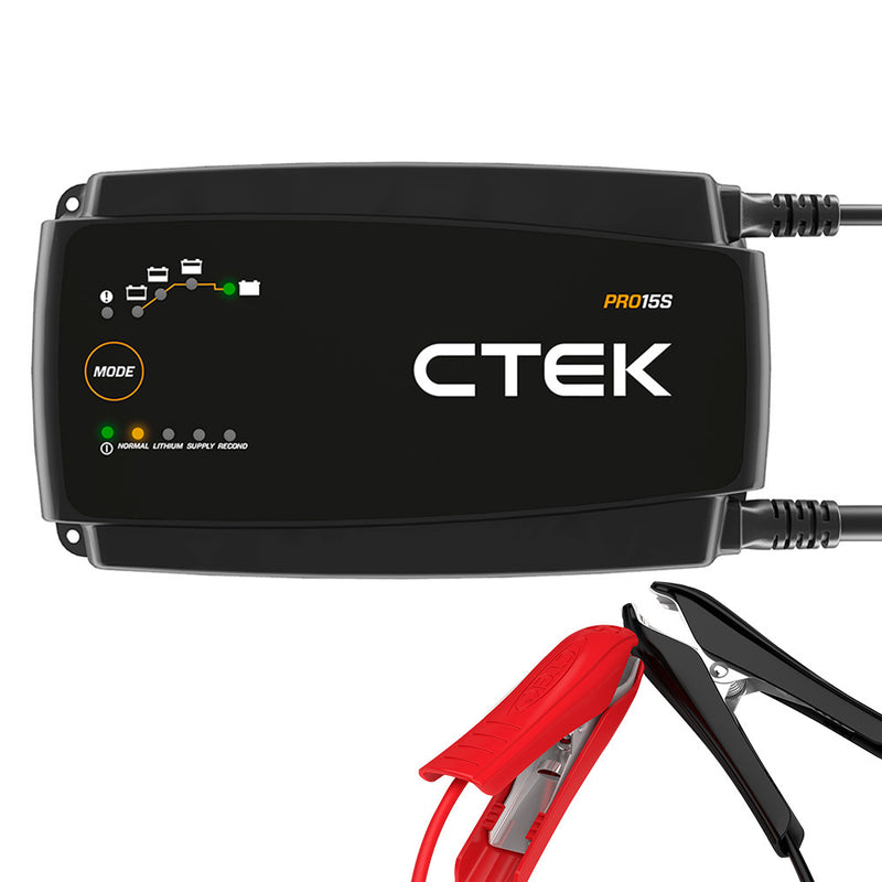 Load image into Gallery viewer, CTEK PRO15S 15A 12V Battery Charger Maintainer Workshop Automatic Lithium Smart
