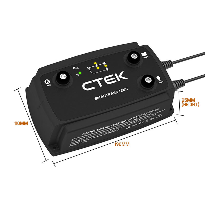 Load image into Gallery viewer, CTEK Smartpass 120S 120A Power Management System for 12V Starter Service Battery
