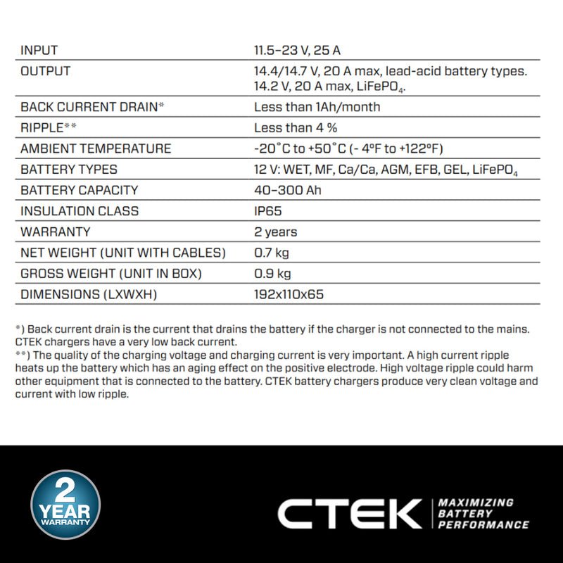 Load image into Gallery viewer, CTEK D250SE Dual Input DC-DC 20A Smart Battery Charger, Power Bank
