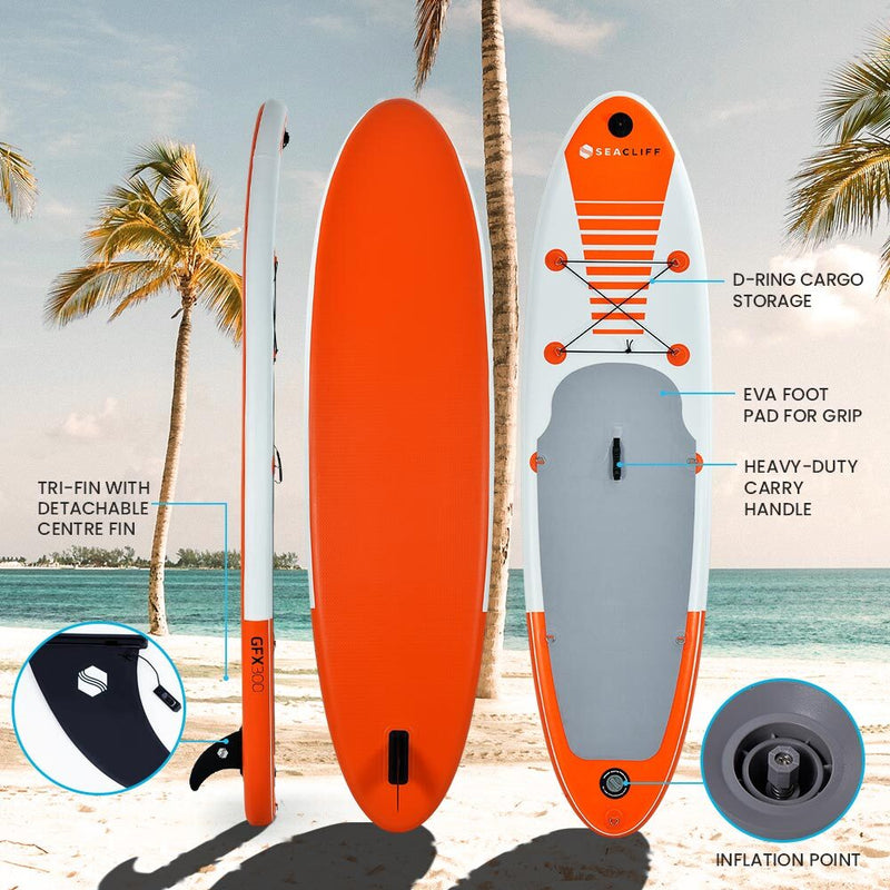 Load image into Gallery viewer, SEACLIFF 10ft Stand Up Paddle Board SUP Paddleboard Inflatable Standing 300cm
