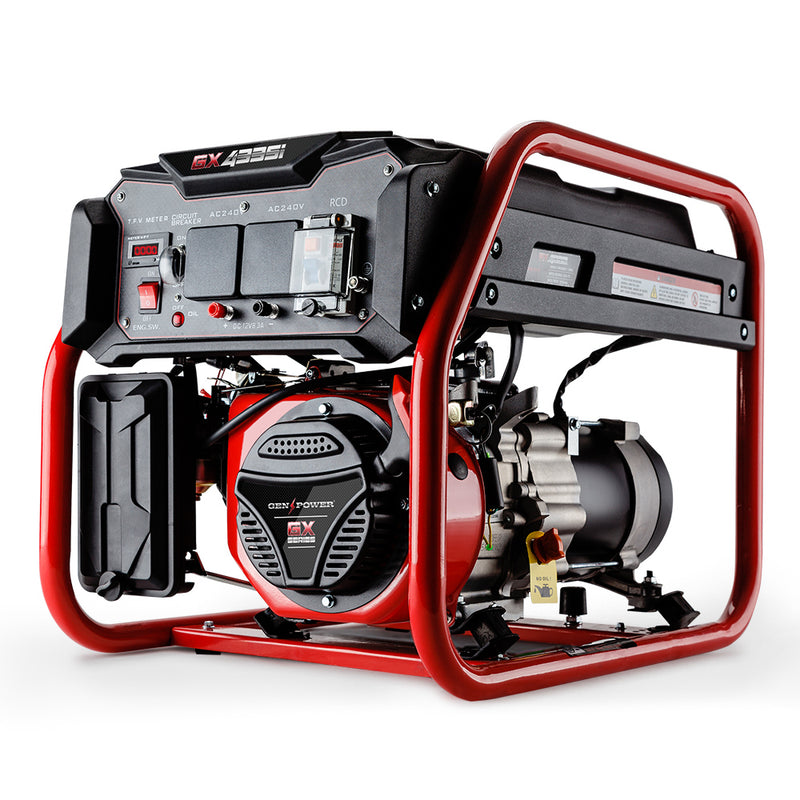 Load image into Gallery viewer, GENPOWER 4.2kW Peak 3kW Rated Generator Single-Phase Petrol - Site Portable
