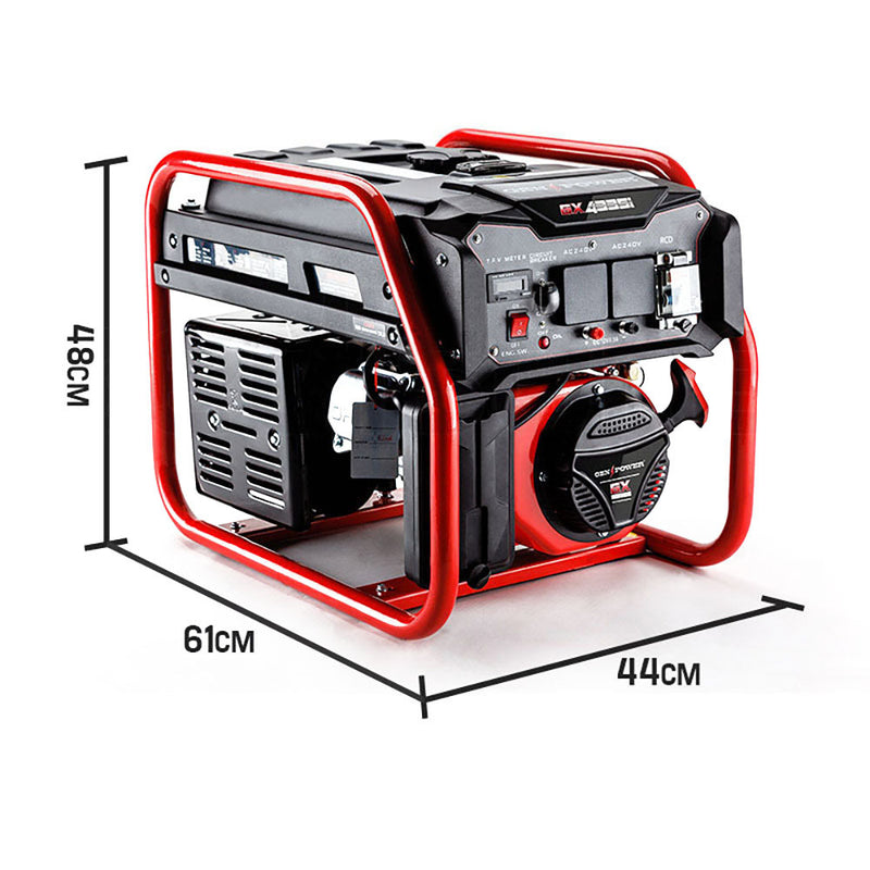 Load image into Gallery viewer, GENPOWER 4.2kW Peak 3kW Rated Generator Single-Phase Petrol - Site Portable
