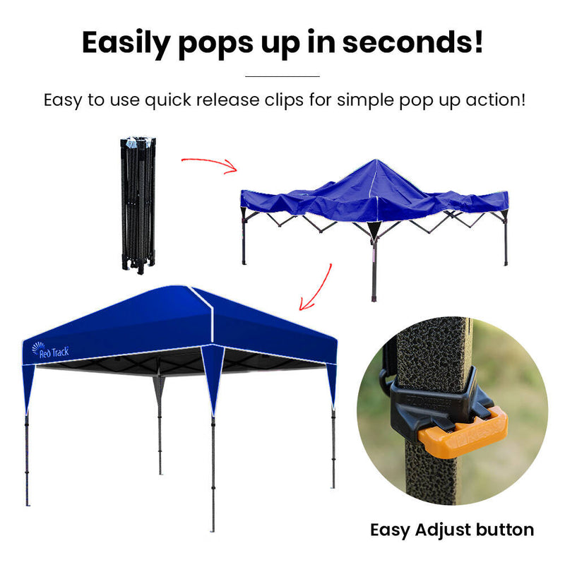 Load image into Gallery viewer, RED TRACK 3.6x2.2m Ultra Compact Folding Gazebo, Carry bag, Portable Outdoor Popup Marquee for Camping Beach, Navy Blue

