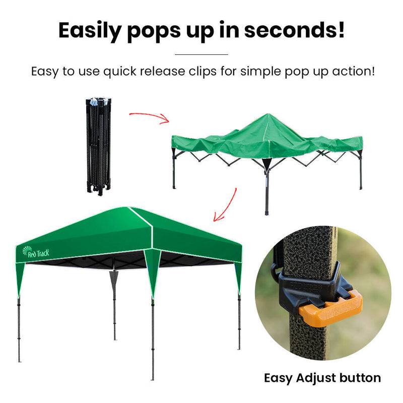 Load image into Gallery viewer, RED TRACK 3.6x2.2m Ultra Compact Folding Gazebo, Carry bag, Portable Outdoor Popup Marquee for Camping Beach, Green
