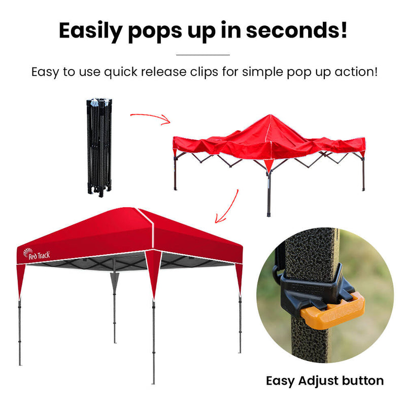 Load image into Gallery viewer, RED TRACK 3.6x2.2m Ultra Compact Folding Gazebo, Carry bag, Portable Outdoor Popup Marquee for Camping Beach
