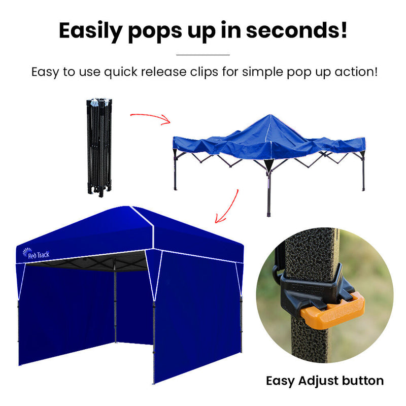 Load image into Gallery viewer, RED TRACK 3.6x2.2m Ultra Compact Folding Gazebo, Walls, Carry bag, Portable Outdoor Popup Marquee for Camping Beach, Navy Blue

