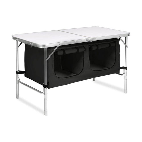 KILIROO Camping Table 120cm Silver (With Black Storage Bag)