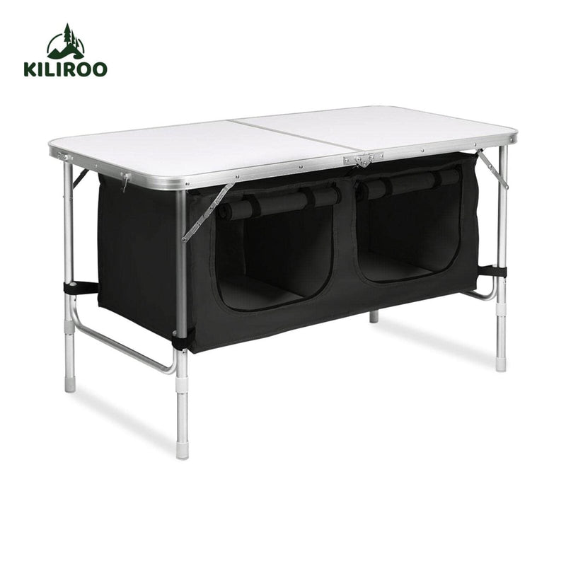 Load image into Gallery viewer, KILIROO Camping Table 120cm Silver (With Black Storage Bag)
