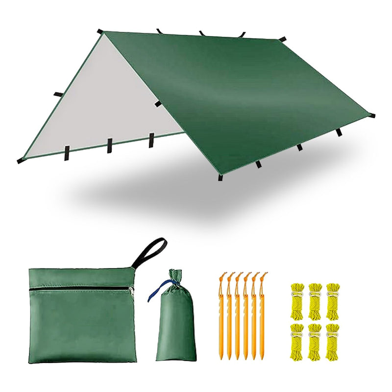 Load image into Gallery viewer, KILIROO 3X4m Large Waterproof Camping Tarp Tent (Forest Green)
