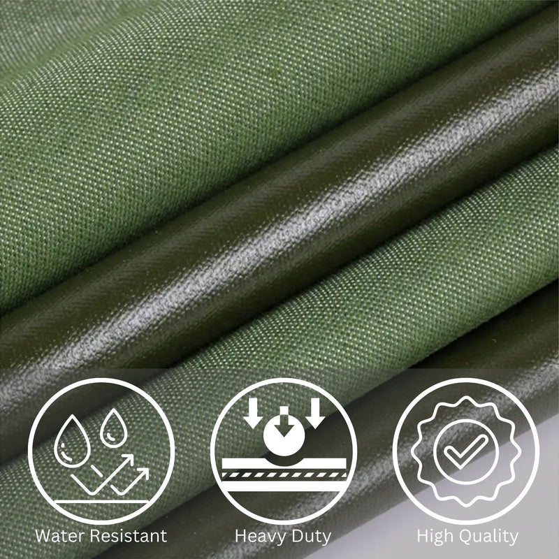 Load image into Gallery viewer, KILIROO 3X3m Heavy Duty Waterproof Sun Blocked Dustproof Canvas Tarp Army Green
