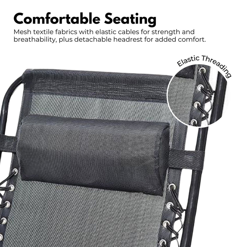 Load image into Gallery viewer, KILIROO Folding Reclining Camping Chair With Breathable Mesh (Black)
