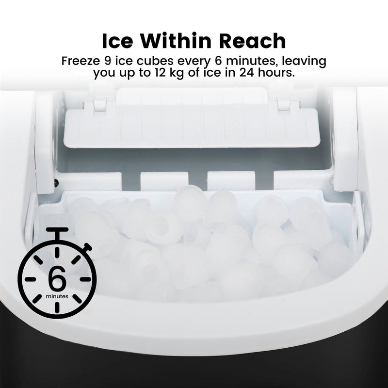 Load image into Gallery viewer, Miraklass Ice Maker Machine Black 2.2L
