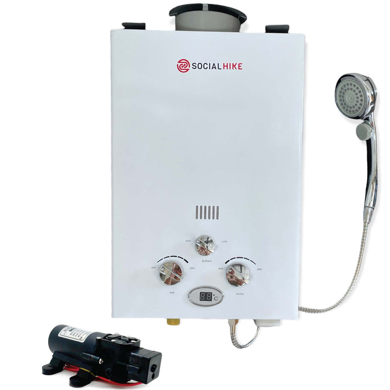 Load image into Gallery viewer, 6L Portable Gas Water Heater Shower Outdoor Camping Hot Pump Tankless LPG System
