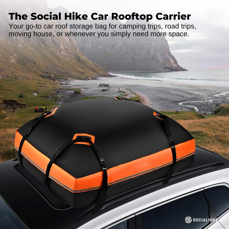 Load image into Gallery viewer, Social Hike 428L Car Rooftop Storage Carrier - Soft-Shell Waterproof Roof Bag
