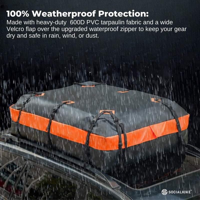 Load image into Gallery viewer, Social Hike 428L Car Rooftop Storage Carrier - Soft-Shell Waterproof Roof Bag
