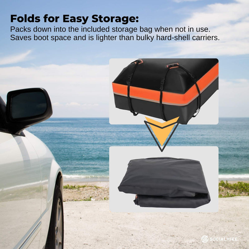 Load image into Gallery viewer, Social Hike 428L Car Rooftop Storage Carrier - Soft-Shell Waterproof Roof Bag
