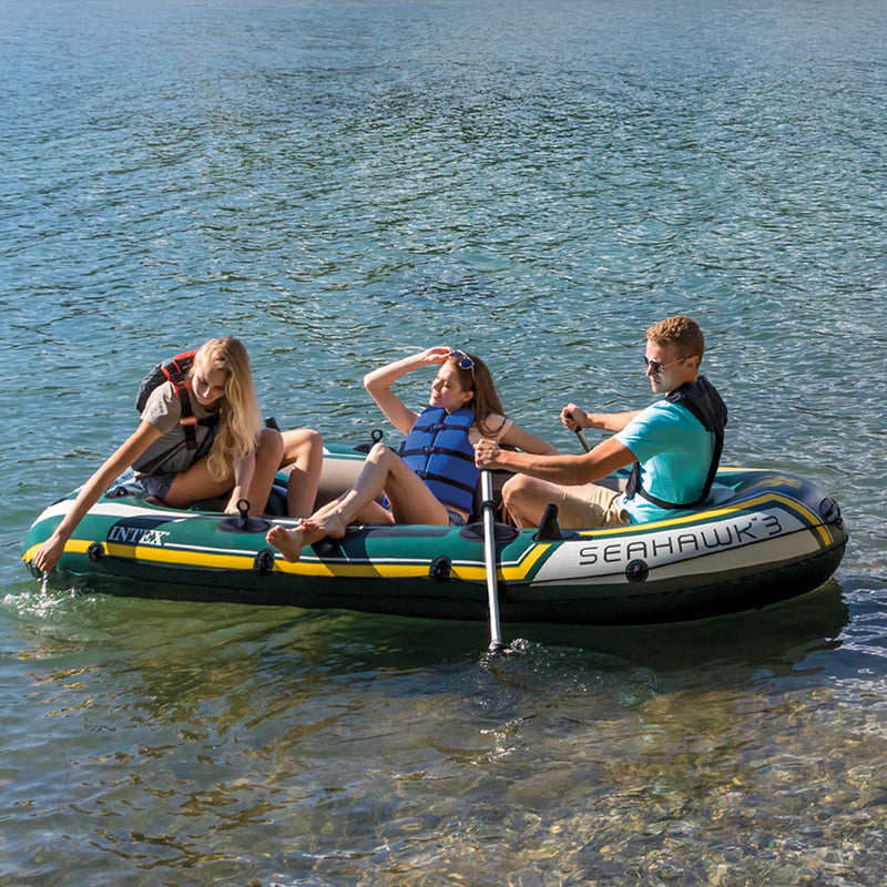 Load image into Gallery viewer, Intex Seahawk 3-person Inflatable Boat Set
