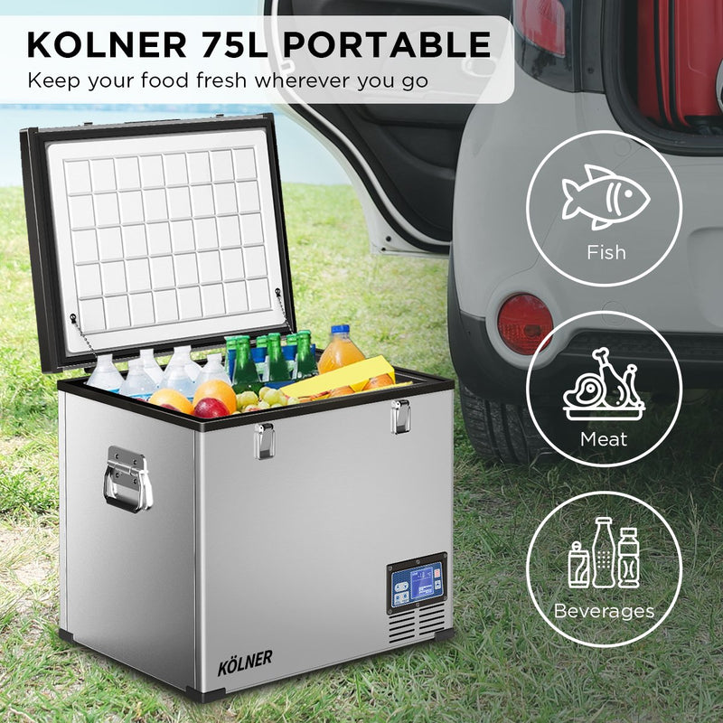 Load image into Gallery viewer, Kolner 75l Portable Fridge Chest Freezer With Lcd Panel - Rv Vehicle Camping Refrigerator
