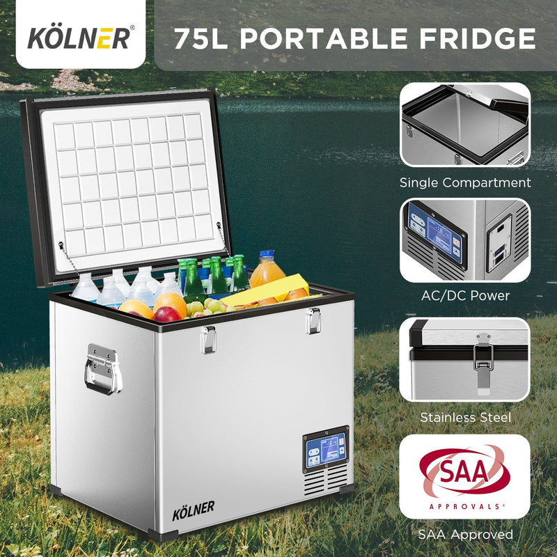 Load image into Gallery viewer, Kolner 75l Portable Fridge Chest Freezer With Lcd Panel - Rv Vehicle Camping Refrigerator
