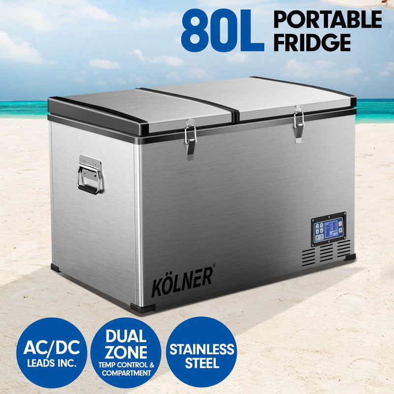 Load image into Gallery viewer, Kolner 80l Portable Fridge Cooler Freezer Camping Car Travel Refrigerator
