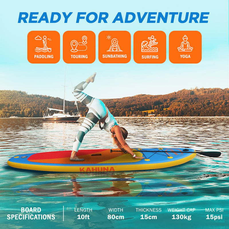 Load image into Gallery viewer, Kahuna Hana Inflatable Stand Up Paddle Board 10FT w/ iSUP Accessories
