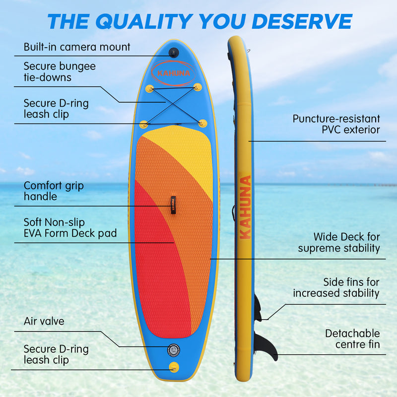 Load image into Gallery viewer, Kahuna Hana Inflatable Stand Up Paddle Board 10FT w/ iSUP Accessories
