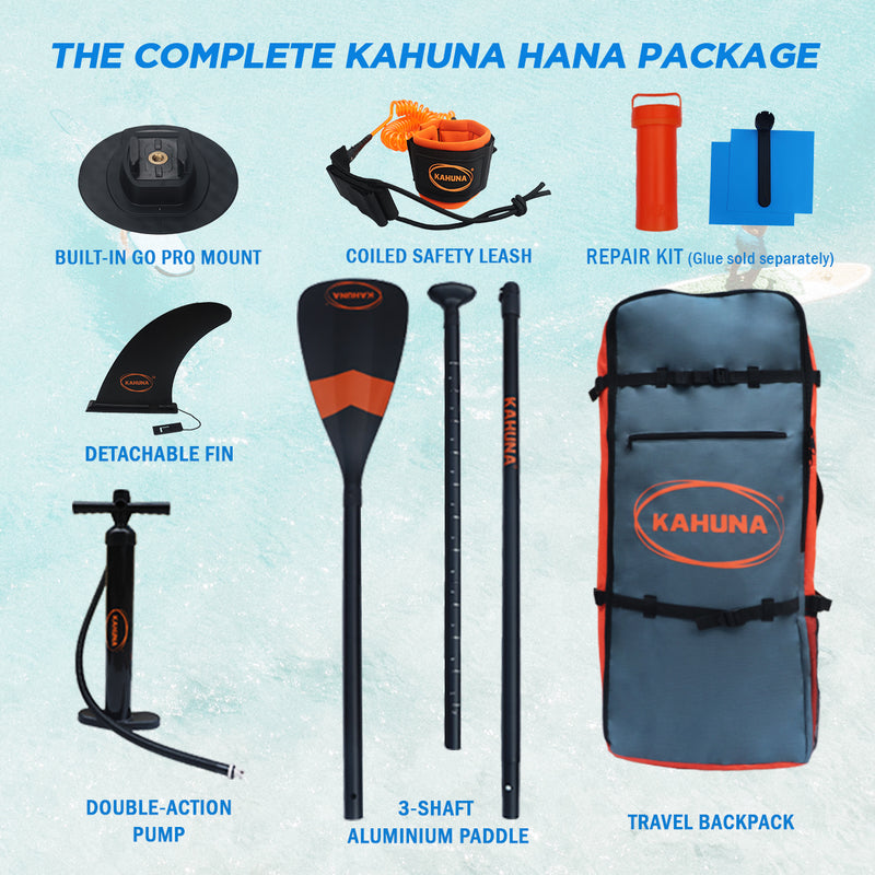 Load image into Gallery viewer, Kahuna Hana Inflatable Stand Up Paddle Board 10FT w/ iSUP Accessories
