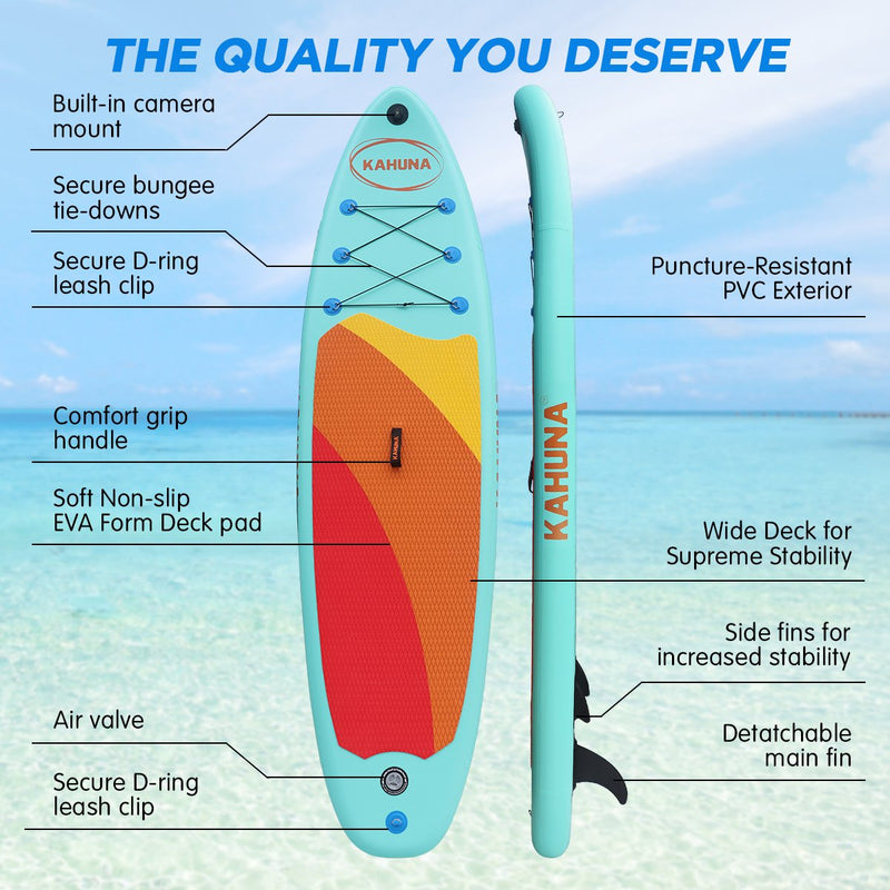 Load image into Gallery viewer, Kahuna Hana Inflatable Stand Up Paddle Board 10ft6in iSUP Accessories
