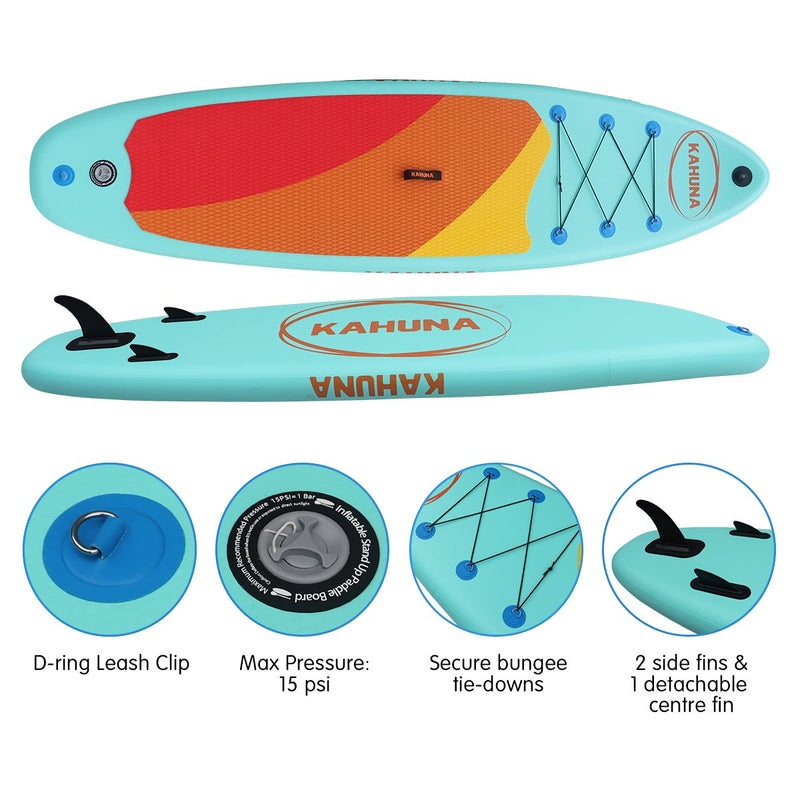 Load image into Gallery viewer, Kahuna Hana Inflatable Stand Up Paddle Board 10ft6in iSUP Accessories
