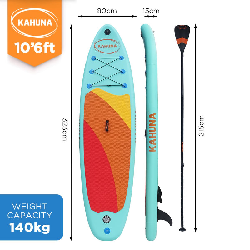 Load image into Gallery viewer, Kahuna Hana Inflatable Stand Up Paddle Board 10ft6in iSUP Accessories
